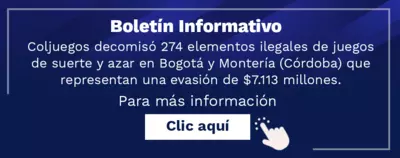 Bolet&iacute;n informativo - Coljuegos decomis&oacute; 274 elementos ilegales de juegos JSA